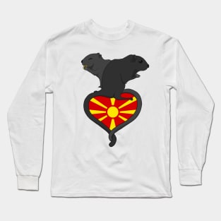 Gerbil Macedonia (dark) Long Sleeve T-Shirt